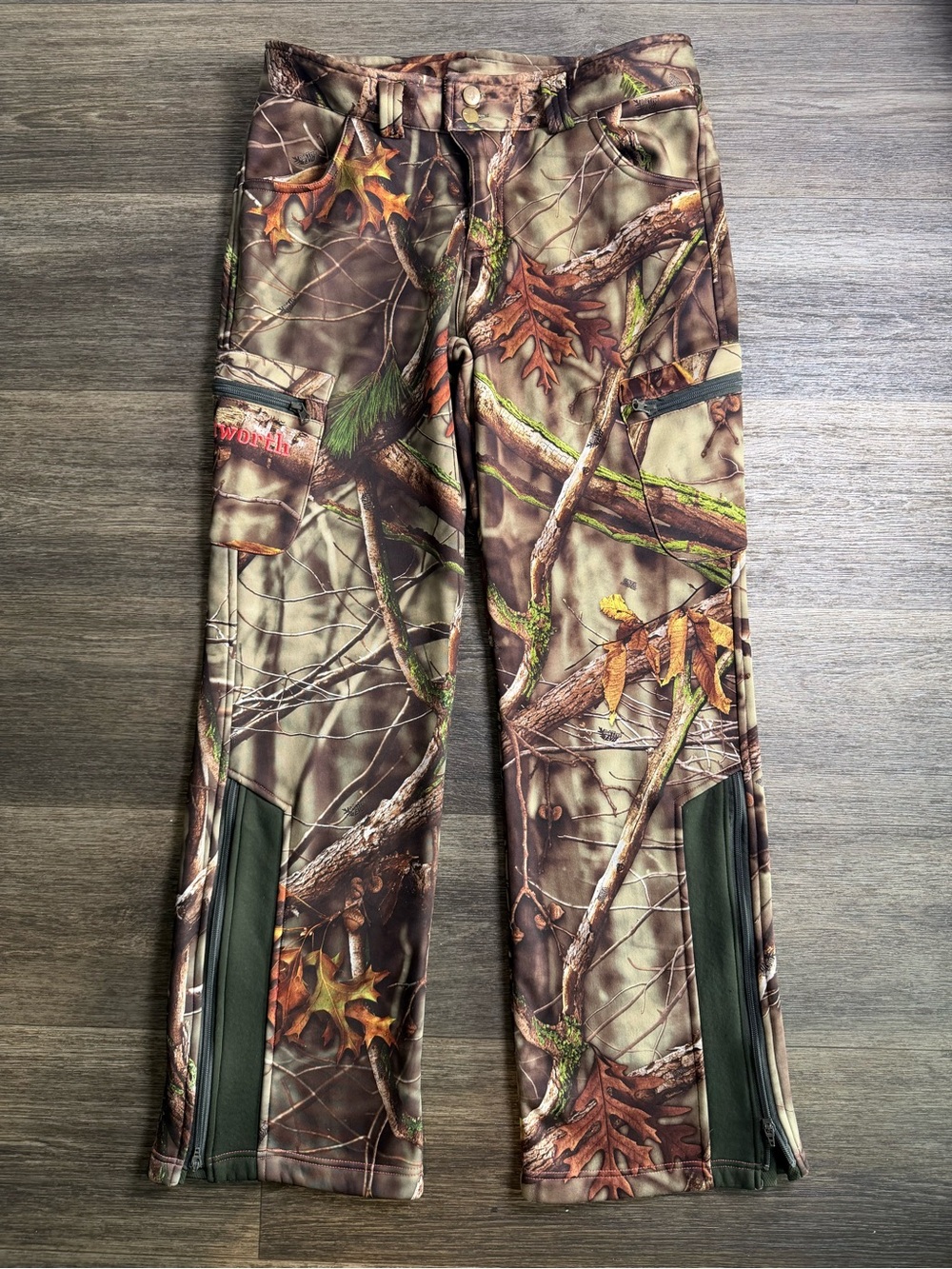 Women’s Cargo Hunting Pants - Camo Brown/Green